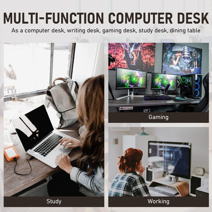 47 Inch Computer Desk Home Office Desk Writing Study Table Modern Simple Style PC Desk with Metal Frame Gaming Desk Workstation for Small Space，Nature