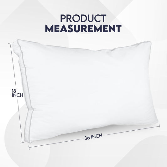 Bed Pillows for Sleeping King Size (White), Set of 2, Soft & Fluffy Pillow with down Alternative Filling, Cooling, Hotel Quality, Gusseted Pillow for Back, Stomach or Side Sleepers
