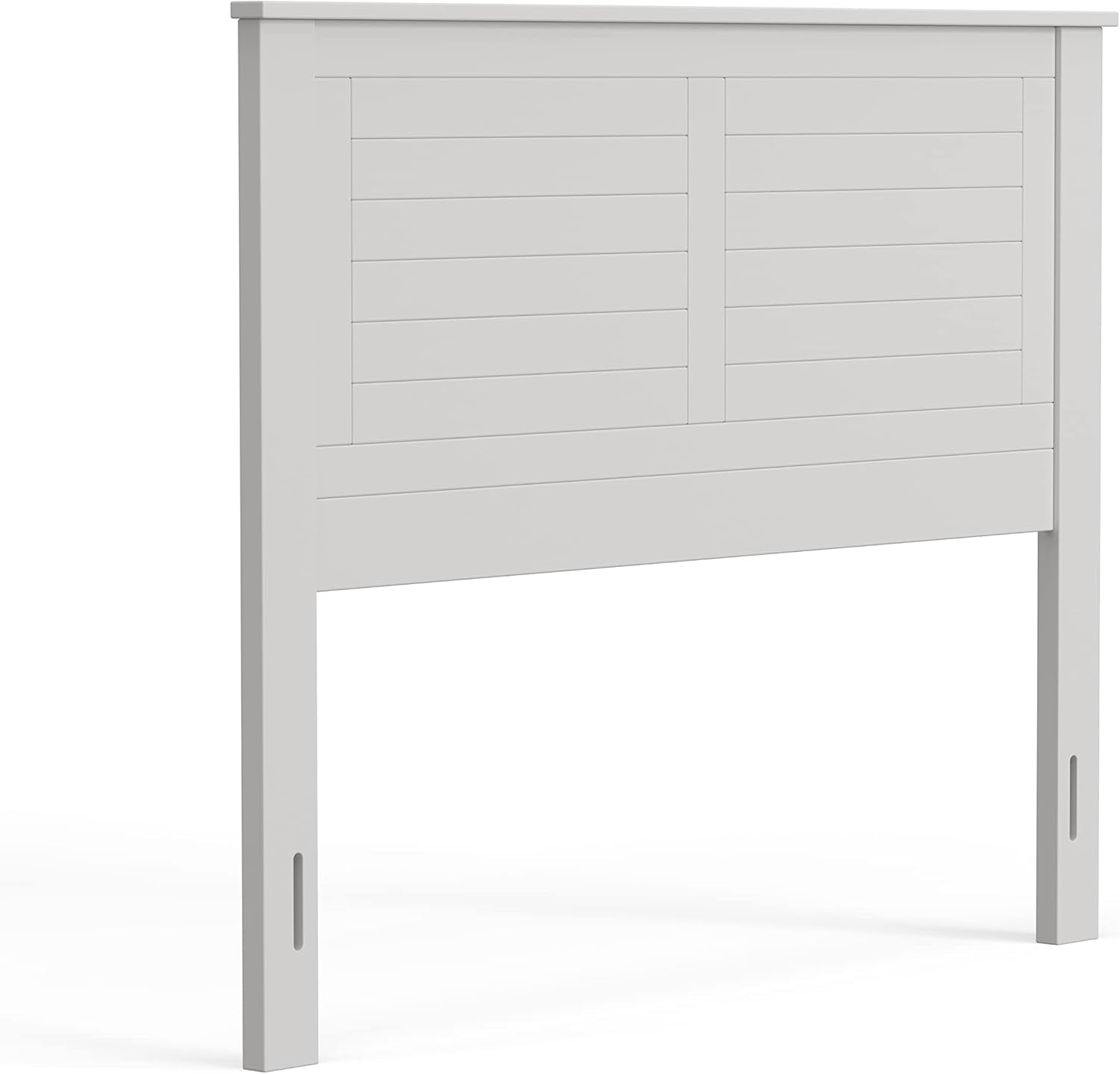Campagne Wood Panel Headboard in White - Full Size