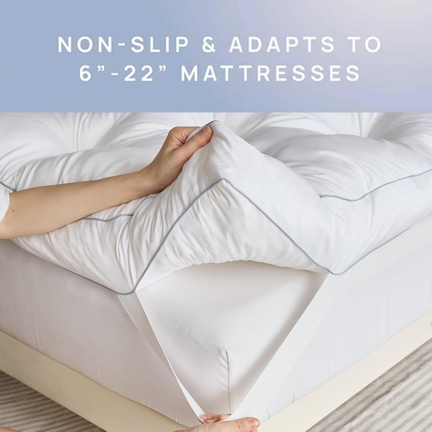5 Inch Memory Foam Mattress Topper Queen for Back Pain Relief, Extra Thick Gel Memory Foam Bed Topper, Soft Fluffy Supportive Pressure Relief Mattress Pad, 80"X60"