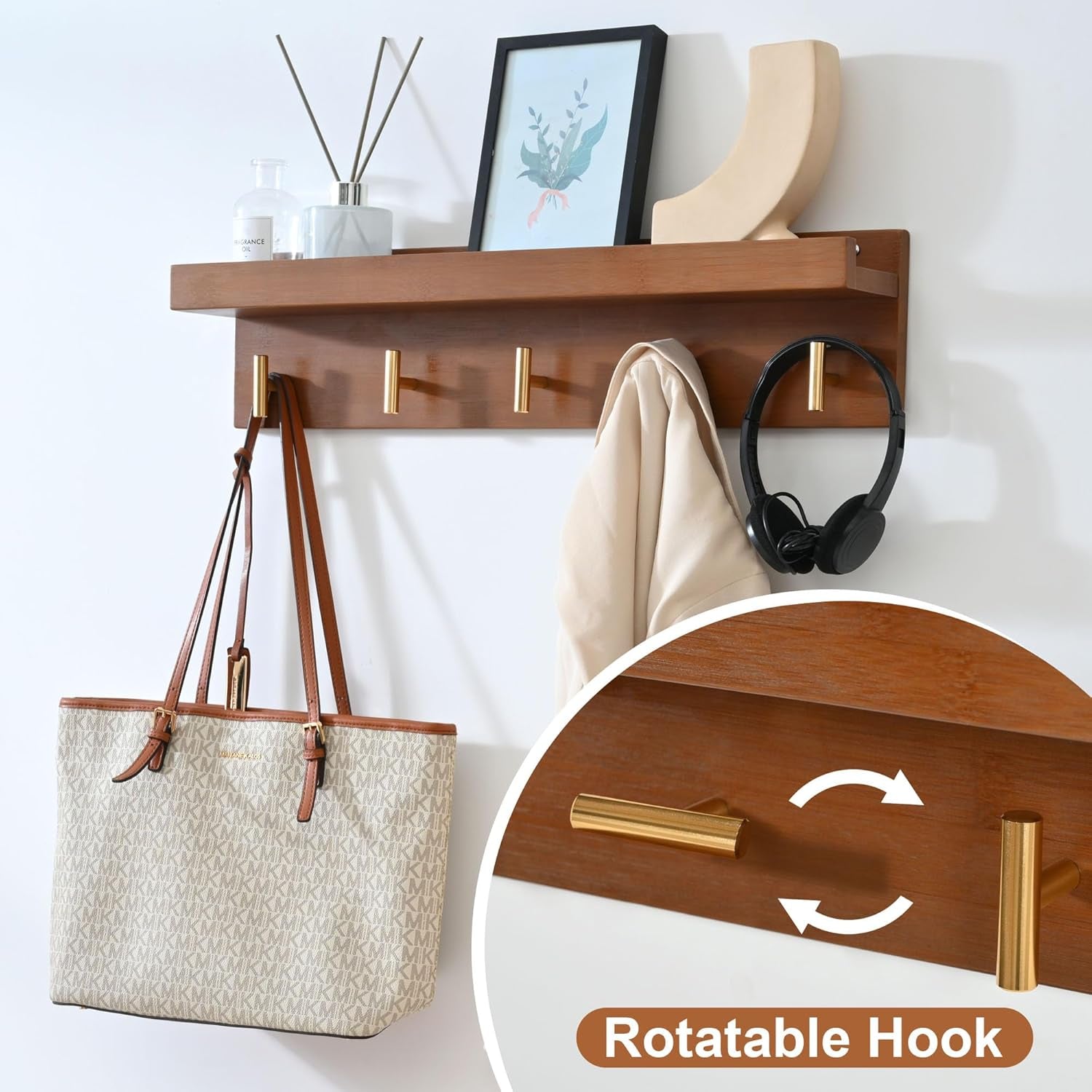 Shoe Rack for Front Door Entrance, 28” Entryway Bench with Coat Rack, Hall Tree Shoe Bench with Storage for Entry, Hallway, Bedroom, Living Room