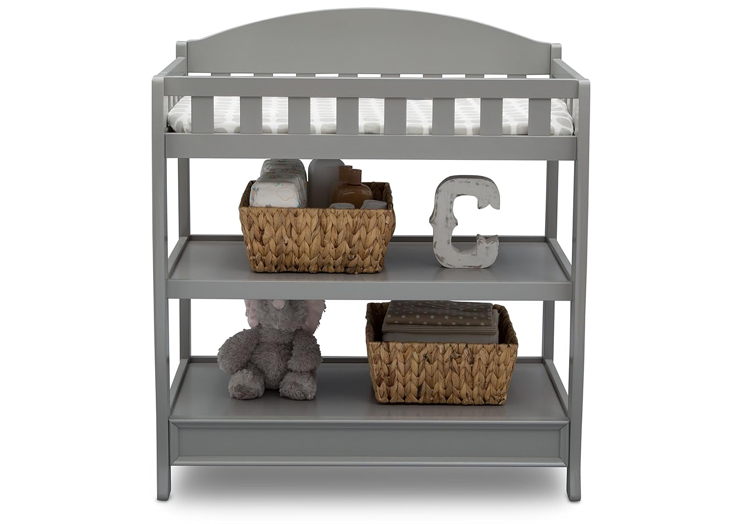 Infant Changing Table with Pad, Grey