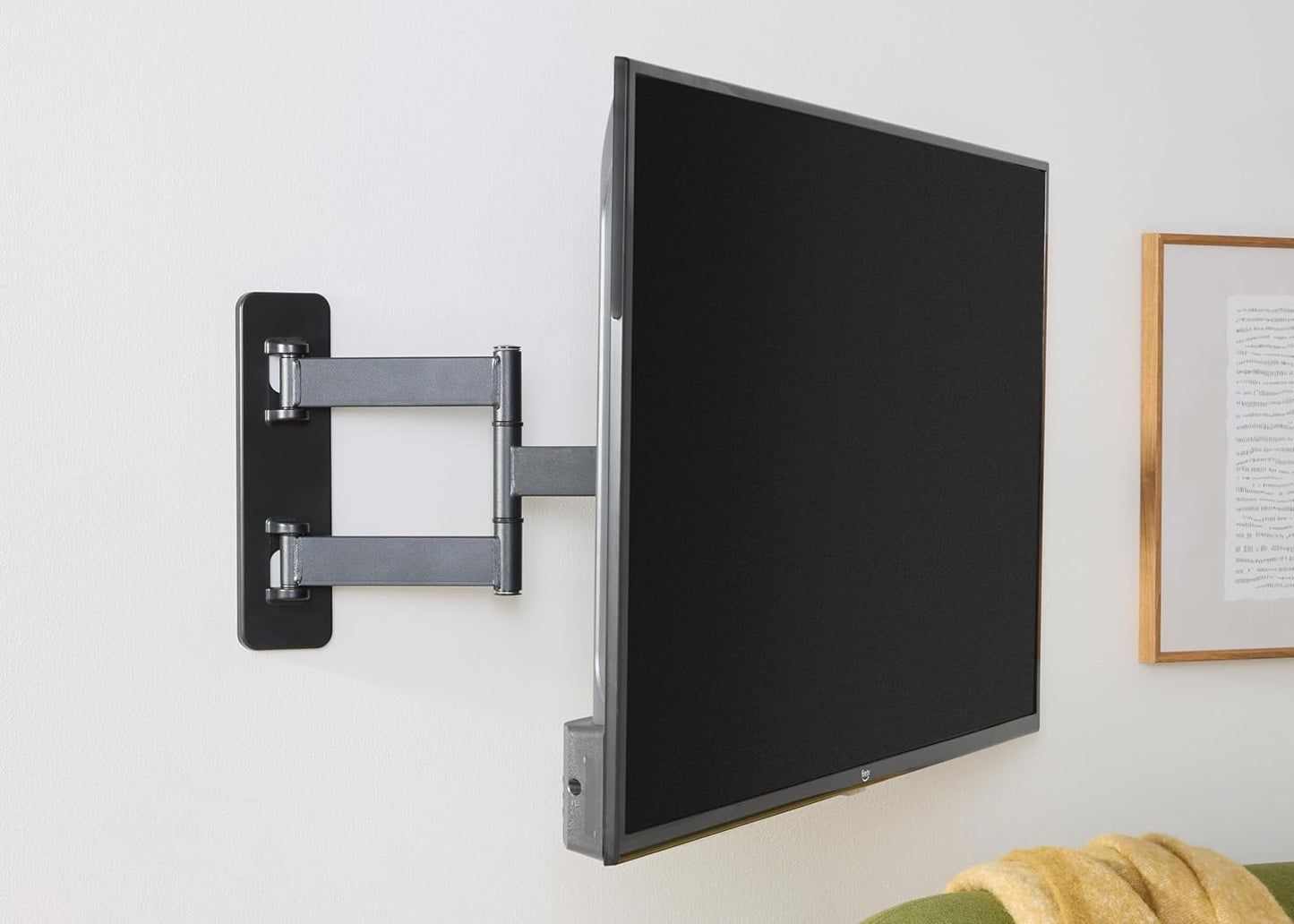 Full Motion Articulating TV Monitor Wall Mount for 26" to 55" Tvs and Flat Panels up to 80 Lbs, Black