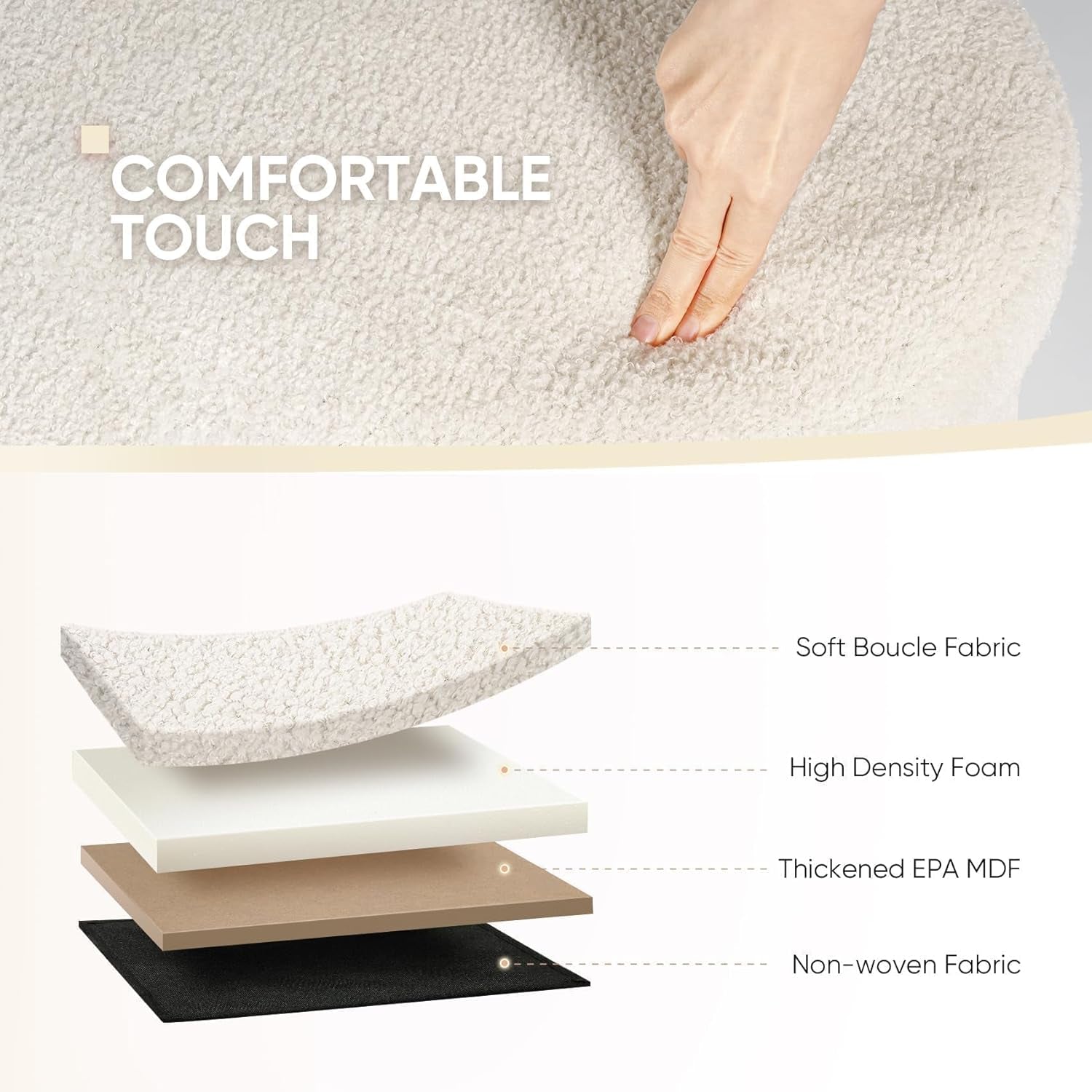 Ottoman with Storage for Living Room, Sherpa Folding Storage Ottoman Foot Rest, 43.3 Inches Collapsible Bedroom Bench White