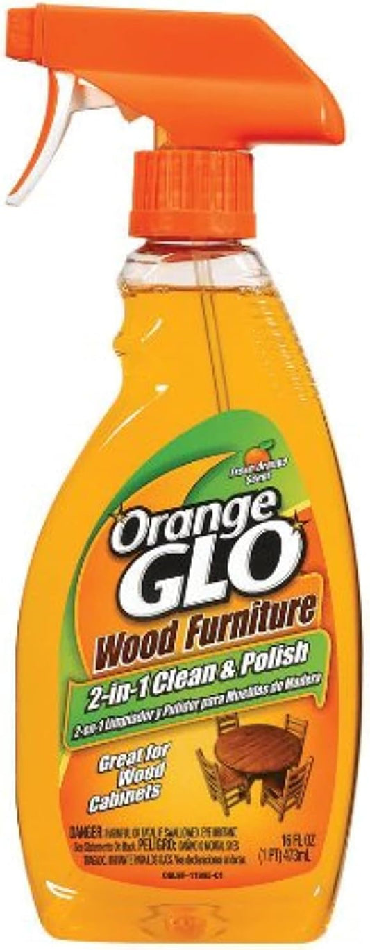 Wood Furniture 2-In-1 Clean and Polish Spray, 16 Ounce (Pack of 2)