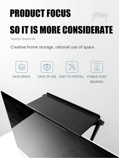 2 Park TV Top Shelf Apple Tv Mount Monitor Shelf Screen Storage Shelf Floating Tv Stand Router Shelf Adjustable Mount for Media Box, Game Console, Router TV, Camera Frames Remote 11.8 X 4.7 Inch