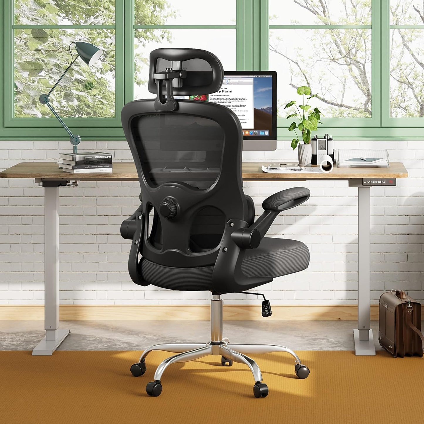 Office Chair, Breathable Black Mesh Elegance with Ergonomic Comfort for Professionals & Gamers