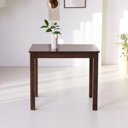 Cabin 33.5" Wooden Dining Table/Small Rectangular Modern Farmhouse Solid Wood Kitchen Table Desk (Walnut)
