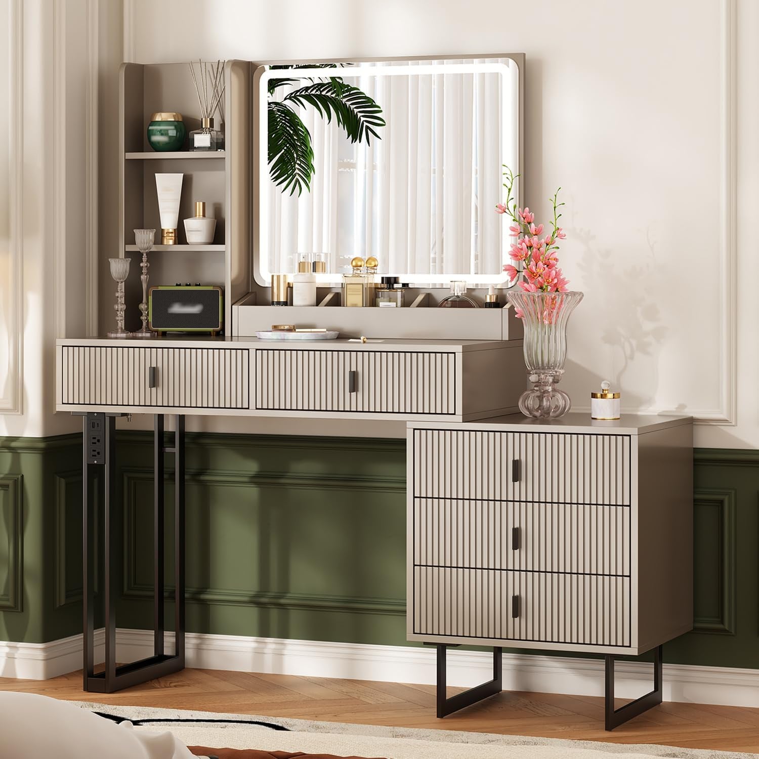 Makeup Vanity Desk with Lights, Vanities VT-8903