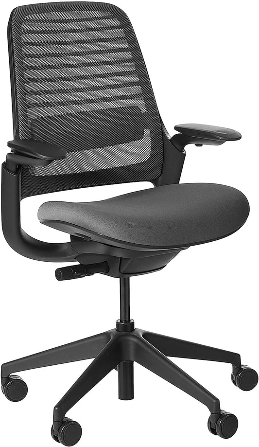 Series 1 Office Chair - Ergonomic Work Chair with Wheels for Carpet - Helps Support Productivity - Weight-Activated Controls, Back Supports & Arm Support - Easy Assembly - Graphite