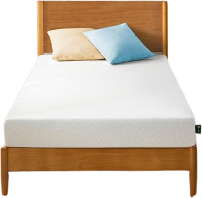 5 Inch Twin Green Tea Memory Foam Mattress [New Version], Fiberglass Free, Medium Firm Feel, Zoned Pressure Relief, Certified Safe Foams & Fabric, Mattress in a Box