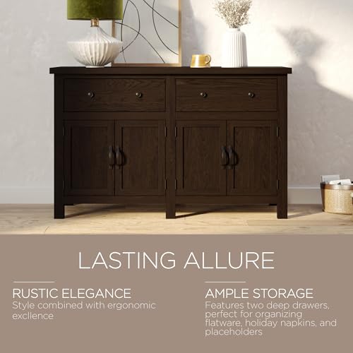 Maven Lane Felix Rustic Large Wooden Sideboard, view 7