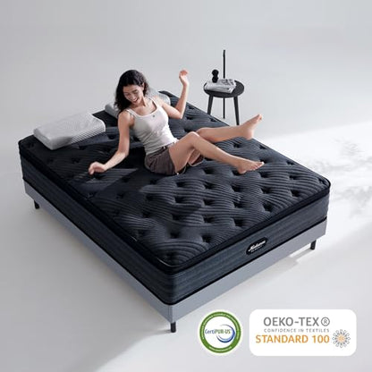 Short Queen Mattress,12 Inch Cooling Gel Memory Foam - Medium Firm Hybrid RV Mattress in a Box,Fiberglass-Free, Soft Knit Cooling Cover, Motion Isolation, CertiPUR-US Certified