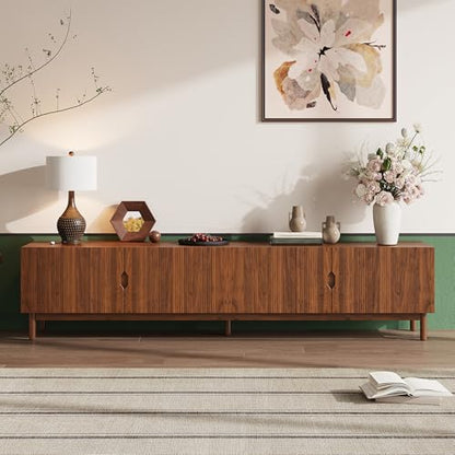 Mid-Century Fluted TV Stand for TVs Up to 90" for Living Room, view 2