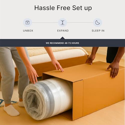 Signature Design by Ashley King Size Chime 10 Inch Medium Firm Hybrid Mattress with Cooling Gel Memory Foam for Pressure Relief, Fiberglass-Free, Mattress In A Box