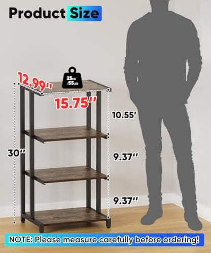 4-Tier Wooden Media Stand, view 3