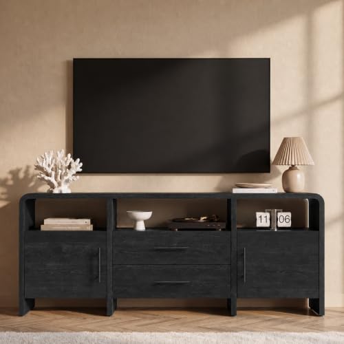 70" Curved TV Stand with Storage for TVs Up to 80", view 4