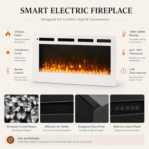 70" Fireplace TV Stand for TVs Up to 80", view 6