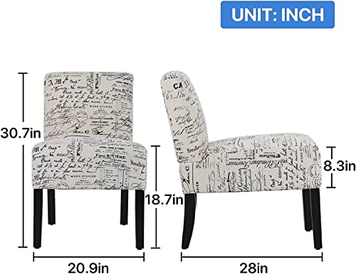 Armless Accent Chair Set of 2, view 3