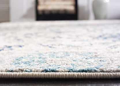 SAFAVIEH Madison Collection Accent Rug - 2'3" x 4', Cream & Light Grey, Glam Paisley Design, Non-Shedding & Easy Care, Ideal for High Traffic Areas in Entryway, Living Room, Bedroom (MAD600C)