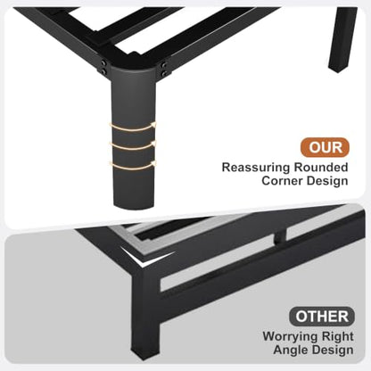 14 Inch Queen Size Heavy Duty Metal Platform Bed Frame, view 7