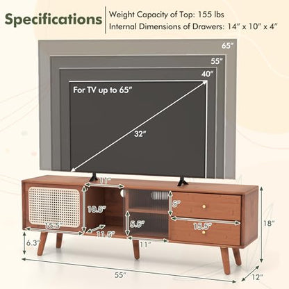 Mid Century Modern TV Stand for TVs up to 65", view 4