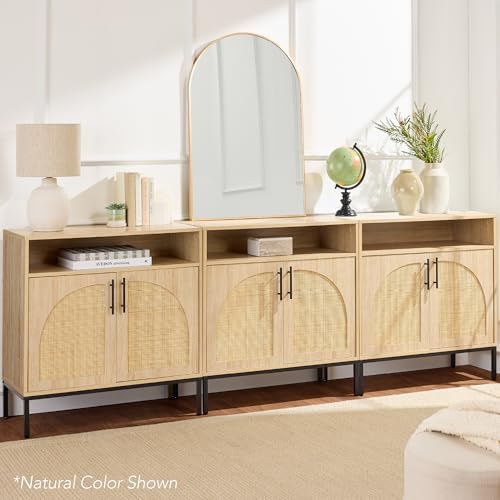 Best Choice Products Rattan Sideboard Buffet Cabinet, Entryway Table, view 5