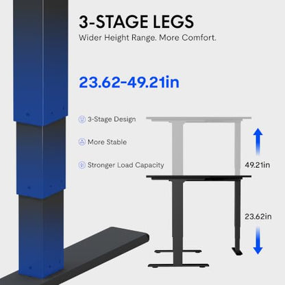 FLEXISPOT Corner Triple Motor L Shaped Computer Electric Standing Desk Sit, view 3
