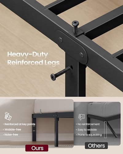 VASAGLE King Metal Bed Frame, 14 Inches Tall, 1100 lb Weight Capacity, view 5