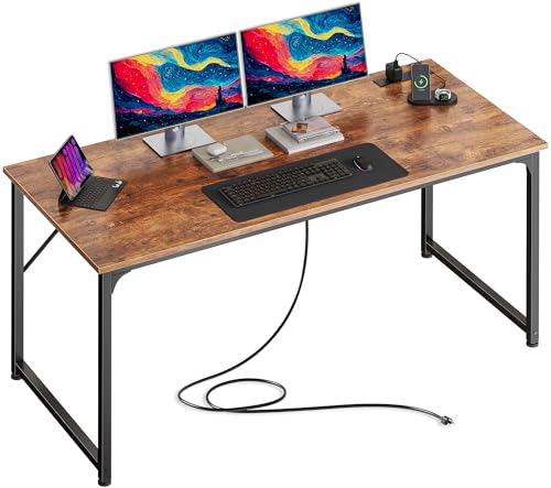 47 X 24 Inch Deeper Desk with Power Outlets, view 2