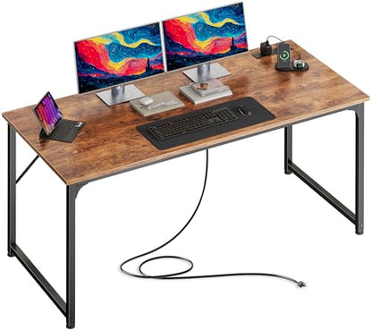 47 X 24 Inch Deeper Desk with Power Outlets, view 2
