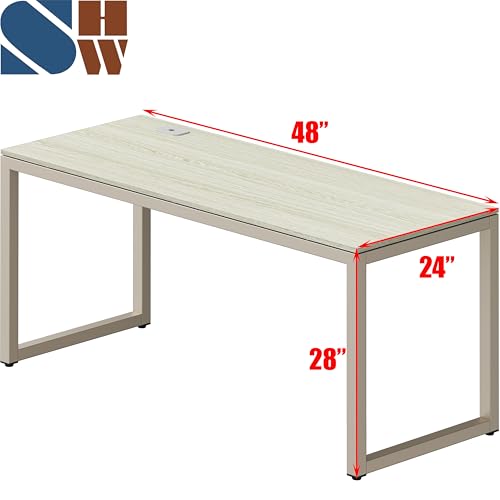 48-Inch Commercial-Grade Office Computer Desk, Maple, view 4