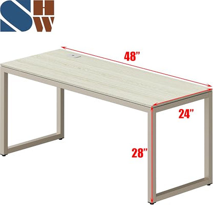 48-Inch Commercial-Grade Office Computer Desk, Maple, view 4