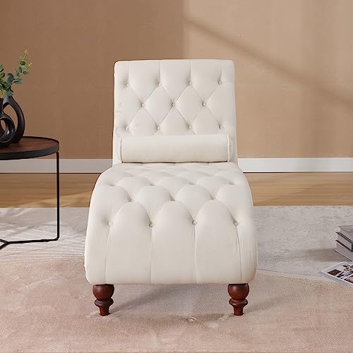 Chaise Lounge Chair Indoor, Velvet Bedroom Accent Lounge Chair, view 6