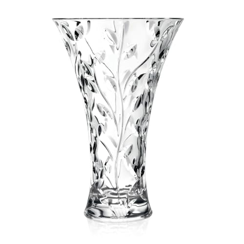 Crystal Laurus Vase 11"-Made In Italy