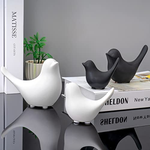 Small Birds Statues Black Modern Farmhouse Decor Deals, Farmhouse Decor for Kitchen Counter, Bathroom Shelf, Living Room, Office Sculpture, Knick Knacks for Shelves