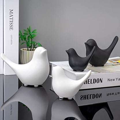 Small Birds Statues Black Modern Farmhouse Decor Deals, Farmhouse Decor for Kitchen Counter, Bathroom Shelf, Living Room, Office Sculpture, Knick Knacks for Shelves