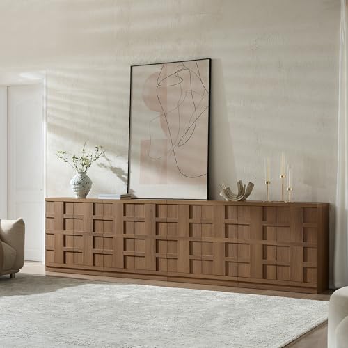 Sideboard Buffet Cabinet with Storage, 93.9”W, Credenza Storage Cabinet, view 5