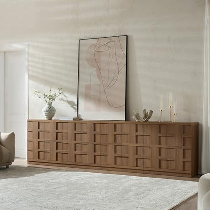Sideboard Buffet Cabinet with Storage, 93.9”W, Credenza Storage Cabinet, view 5
