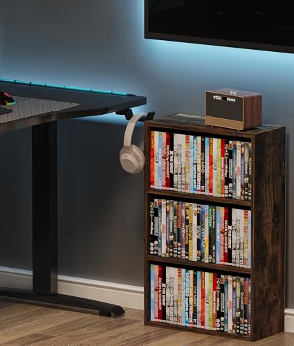 3 Tier DVD Storage Shelf, Media Storage Tower for CDs & Video Games, view 7