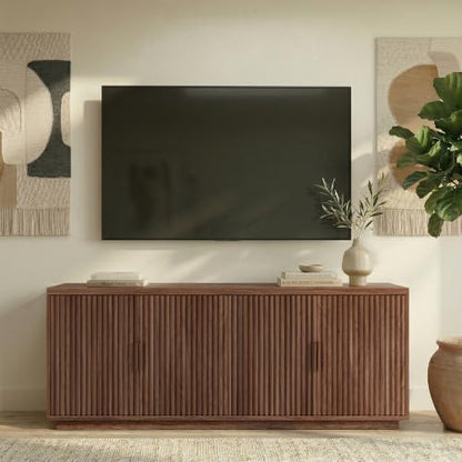 Henn&Hart 68" TV Stand for TVs up to 75", Medium Walnut, view 2