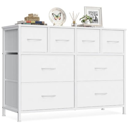 Wide Dresser for Bedroom, 8 Fabric Drawers with Steel Frame, view 2