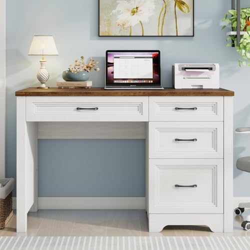Farmhouse Home Office Desk with Drawers, view 2
