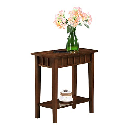 Dennis End Table with Shelf, Espresso