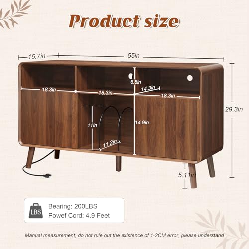 55 inch Record Player Stand, view 3