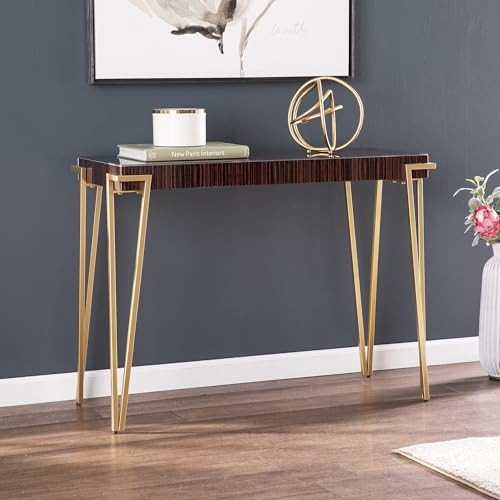 40 inches Long Brodkirk Console Table, Contemporary, Entryway Room with Open Concept Living Space Transitional Style, Brown