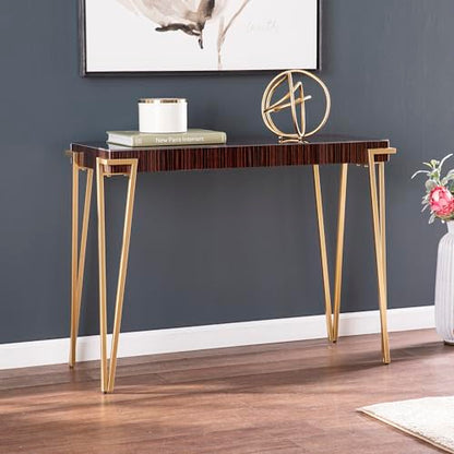40 inches Long Brodkirk Console Table, Contemporary, Entryway Room with Open Concept Living Space Transitional Style, Brown