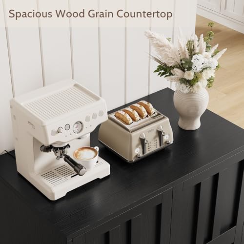 Sideboard Buffet Cabinet, Modern Farmhouse Kitchen Storage Cabinet, view 5