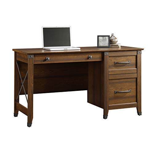 Carson Forge Vintage Rustic Computer Desk for Home Office with Drawers, in Washington Cherry; L: 53.19" x W: 22.64" x H: 29.80"