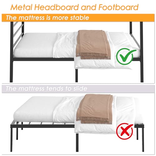 King Size Canopy Bed Frame, Four Poster Metal Frame, Black, view 7